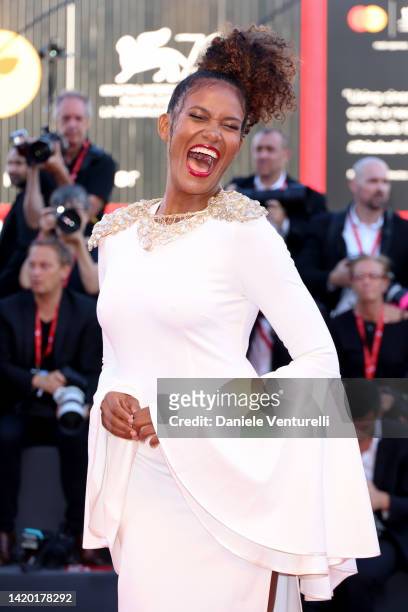 Denny Méndez attends the "Bones And All" red carpet at the 79th Venice International Film Festival on September 02, 2022 in Venice, Italy.