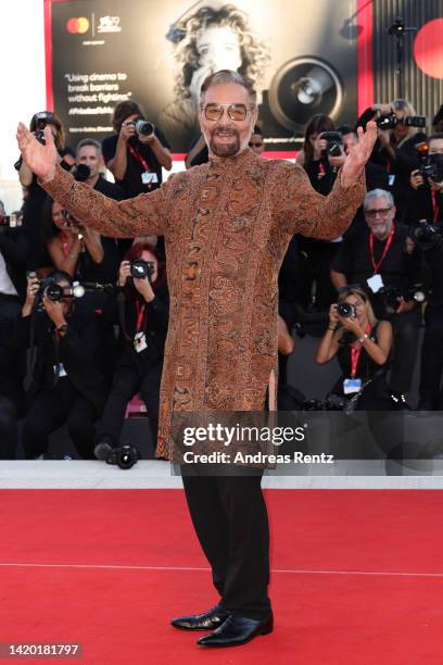 Kabir Bedi attends the "Bones And All" red carpet at the 79th Venice International Film Festival on September 02, 2022 in Venice, Italy.