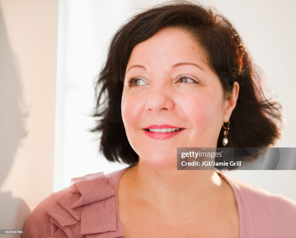 Smiling Hispanic woman