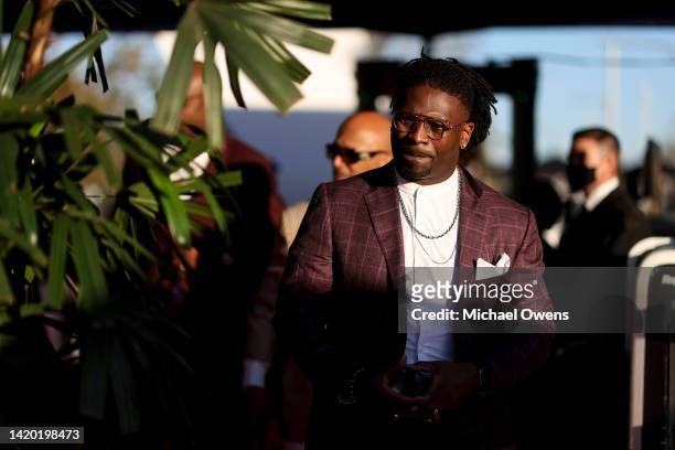 LaDainian Tomlinson arrives to the NFL Honors show at the YouTube Theater on February 10, 2022 in Inglewood, California.