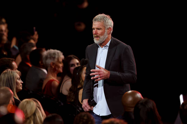 Brett Favre presents at the NFL Honors show at the YouTube Theater on February 10, 2022 in Inglewood, California.