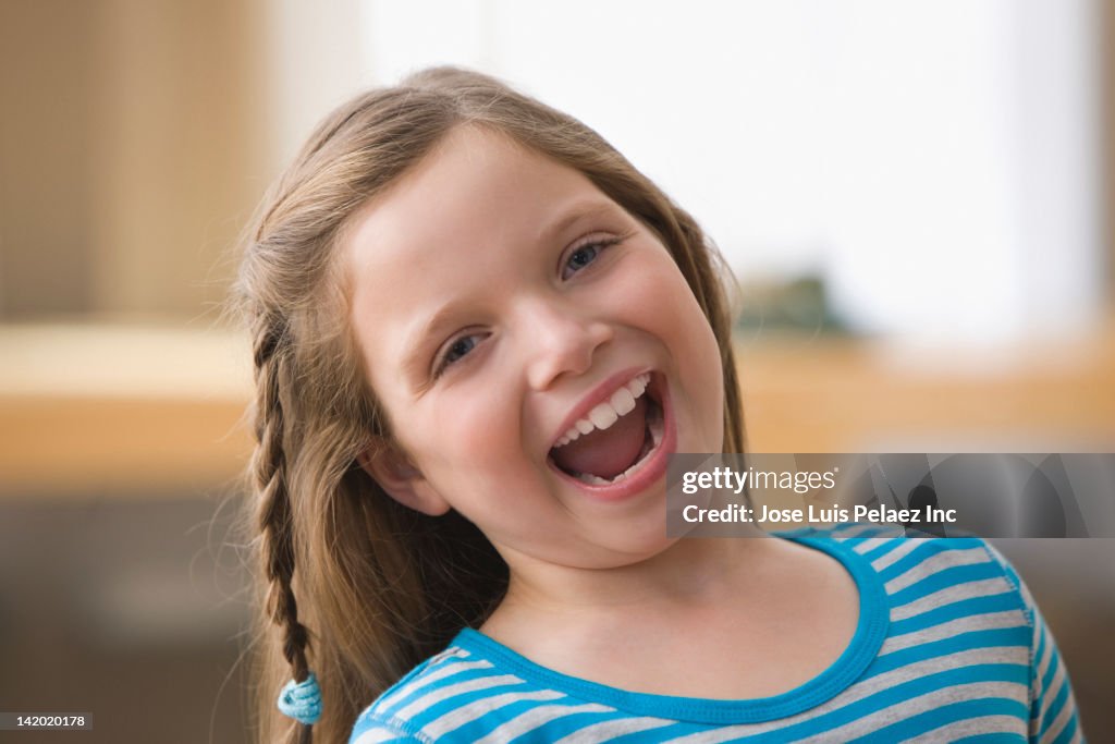 Laughing Caucasian girl