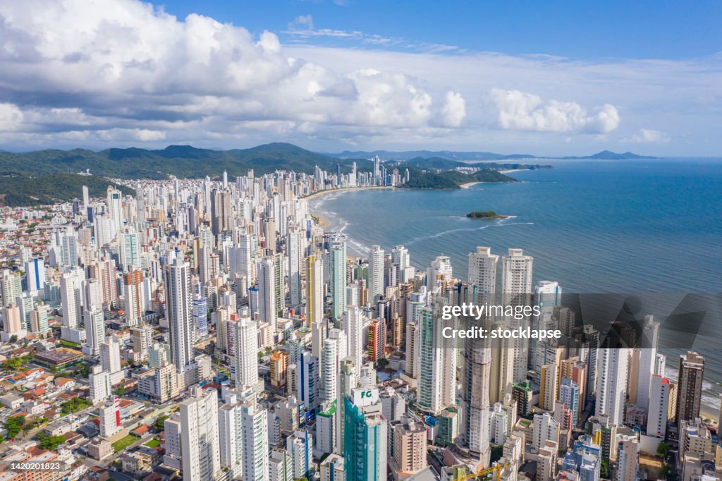 Luftaufnahme von Balneário Camboriu, Santa Catarina, Brasilien