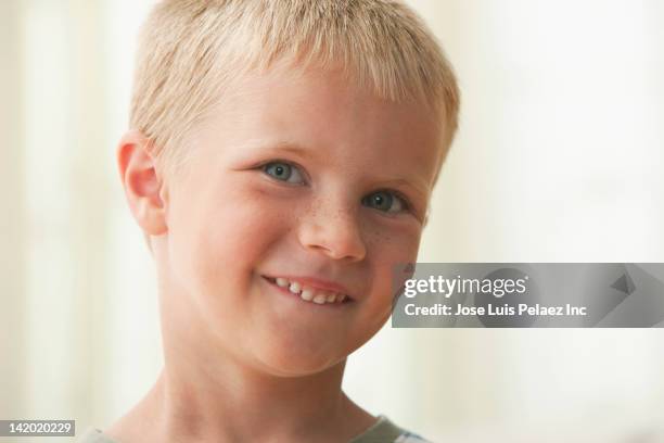 smiling caucasian boy - buck teeth stock pictures, royalty-free photos & images