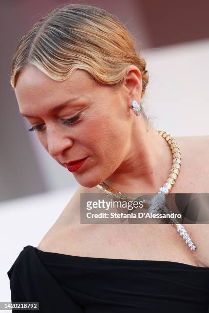 Chloe Sevigny attends the "Bones And All" red carpet at the 79th Venice International Film Festival on September 02, 2022 in Venice, Italy.