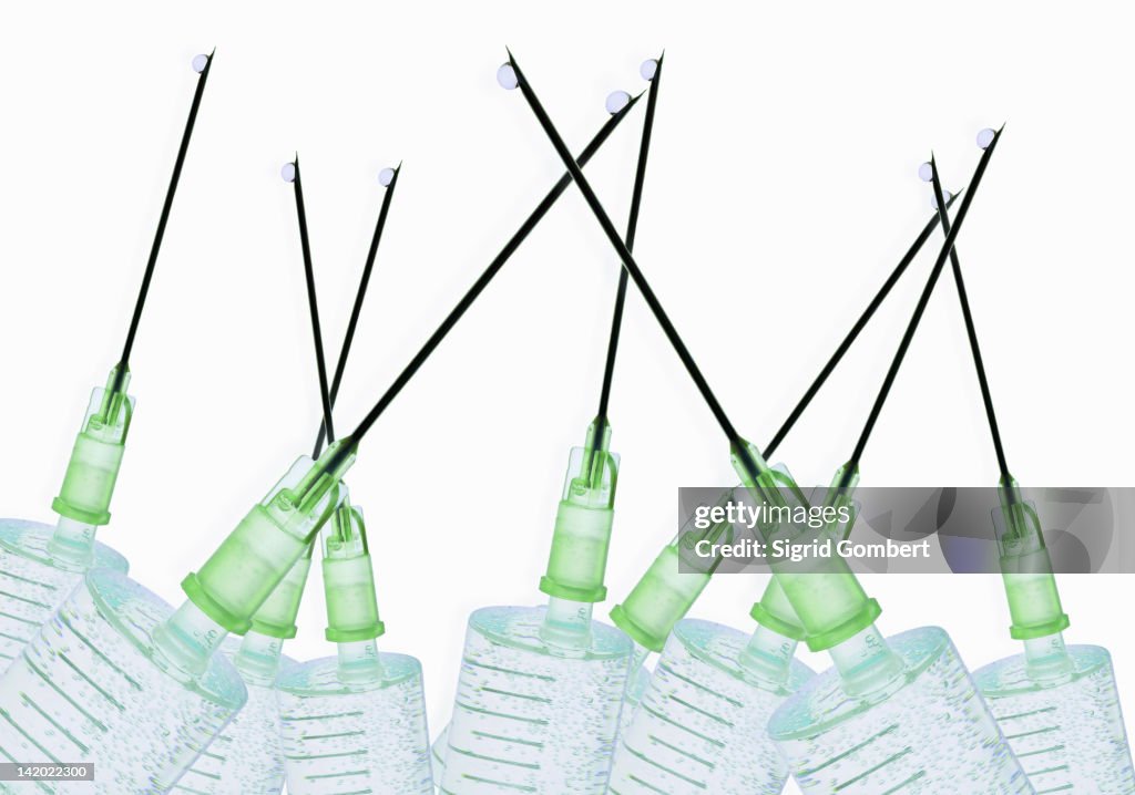Close up of syringes