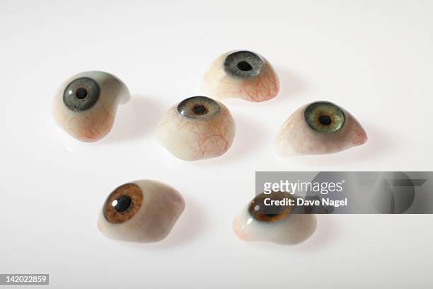 fake eyeballs - occhio di vetro foto e immagini stock