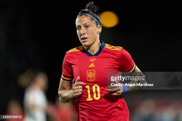 Jennifer Hermoso of Spain looks on during the FIFA Women's World Cup 2023 Qualifier group B match between Spain and Hungary at Ciudad del Futbol de...