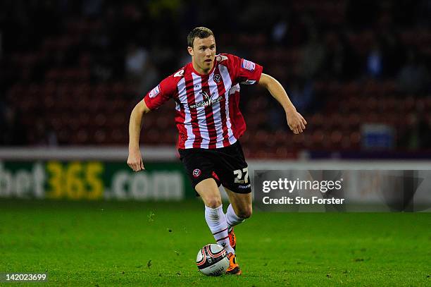 Sheffield United player Kevin Mcdonald in action during the npower League One game between Sheffield United and Chesterfield at Bramall Lane on March...