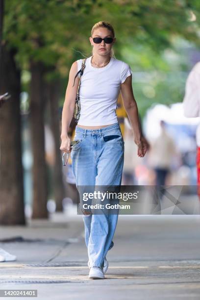 Gigi Hadid is seen in NoHo on September 02, 2022 in New York City.