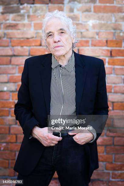 Abel Ferrara poses for the photographer at the Giornate degli Autori during the 79th Venice International Film Festival on September 02, 2022 in...