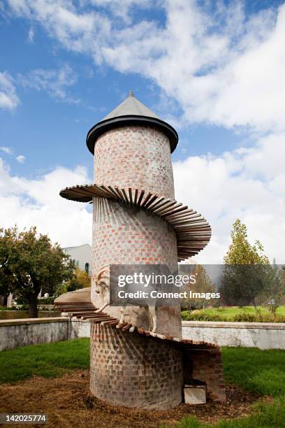 goat tower, fairview wines estate, paarl, south africa - fairview-wine-estate stock pictures, royalty-free photos & images