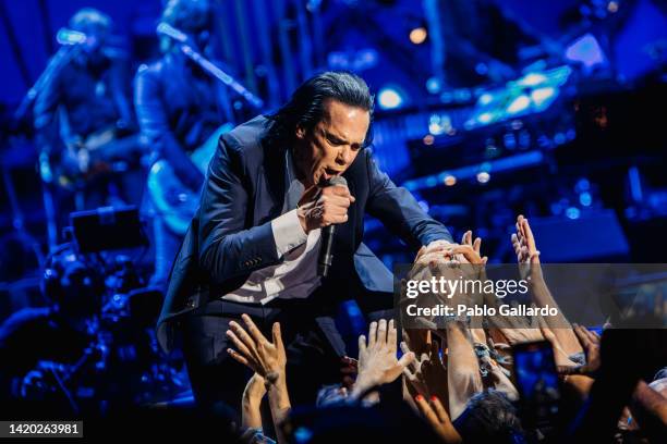 Singer Nick Cave performs at Cala Mijas Fest 2022 day 2 on September 02, 2022 in Malaga, Spain.