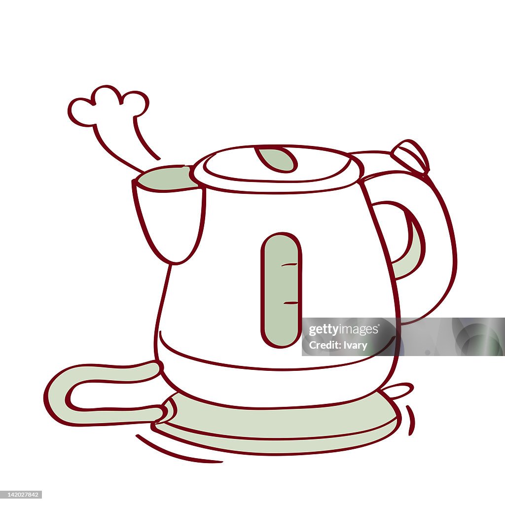 Illustration of electric kettle