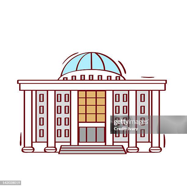 illustration of old mississippi state capitol - mississippi state capitol stock illustrations