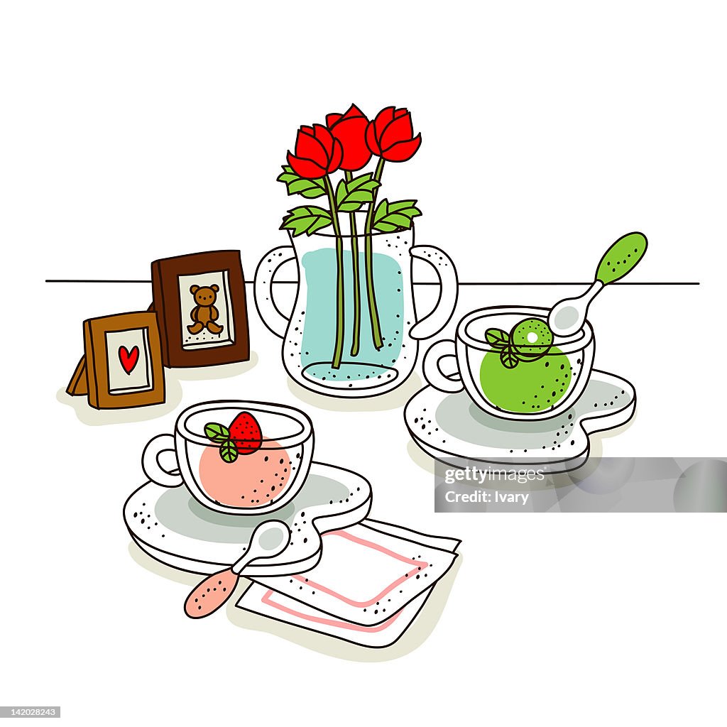 Refreshments Frame Refreshment With Cute Picture Frame In Background High-Res Vector ...