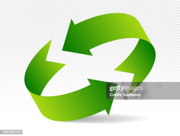 vektor-recycling-symbolsatz isoliert - recycling symbol stock-grafiken, -clipart, -cartoons und -symbole