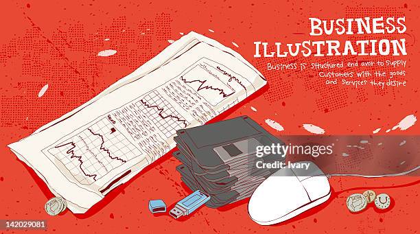 illustration of data storage concept - floppy disk stock illustrations