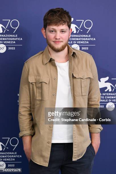 Anthony Bajon attends the photocall for "Athena" at the 79th Venice International Film Festival on September 02, 2022 in Venice, Italy.