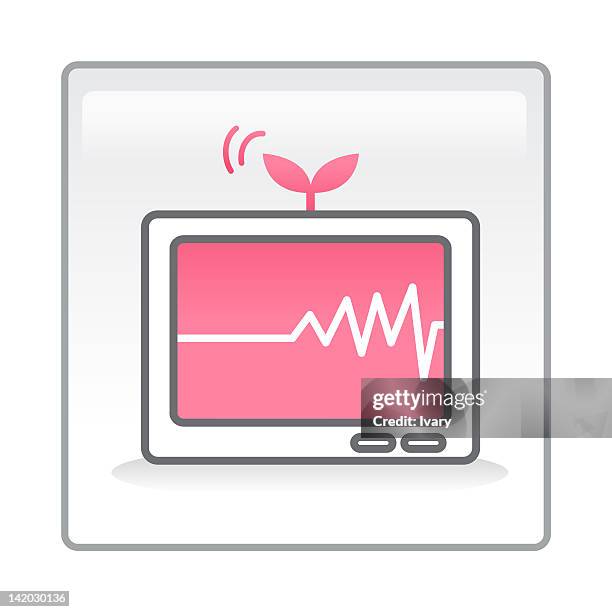 illustration of pulse trace - pulse check stock illustrations