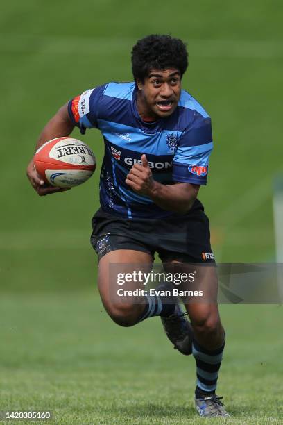 Timoci Sauira of Nelson College during the South Island 1st XV Final match between Nelson College and John McGlashan College at College Main, on...