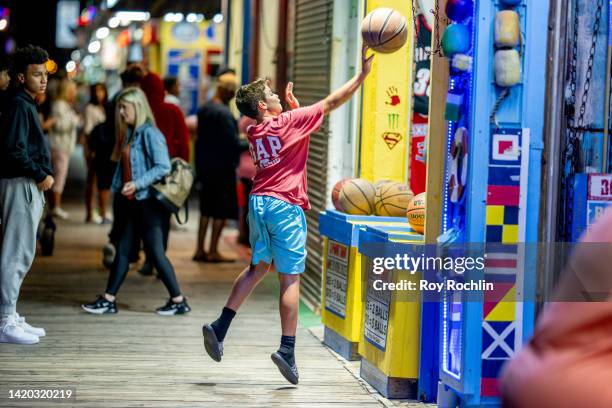 The Wildwood boardwalk is filled with visitors during Labor Day Weekend on September 02, 2022 in Wildwood, New Jersey.