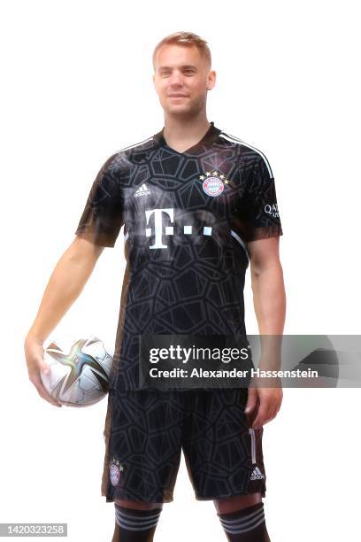 Manuel Neuer of FC Bayern München attends tthe FC Bayern Muenchen and Paulaner photo session at Nockherberg on August 28, 2022 in Munich, Germany.