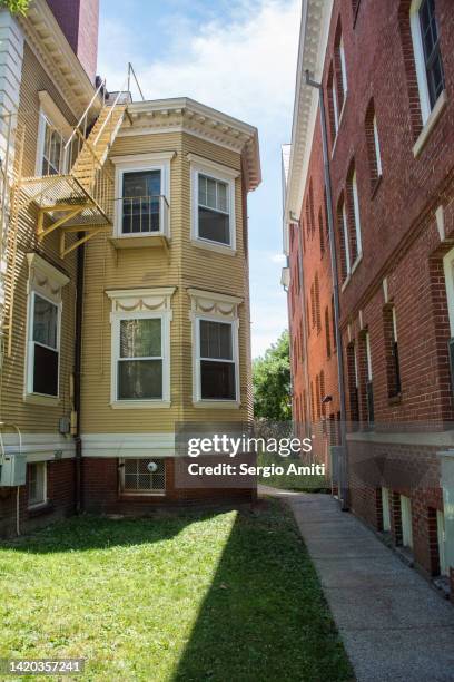 houses in college hill, providence. - mock tudor houses stock pictures, royalty-free photos & images