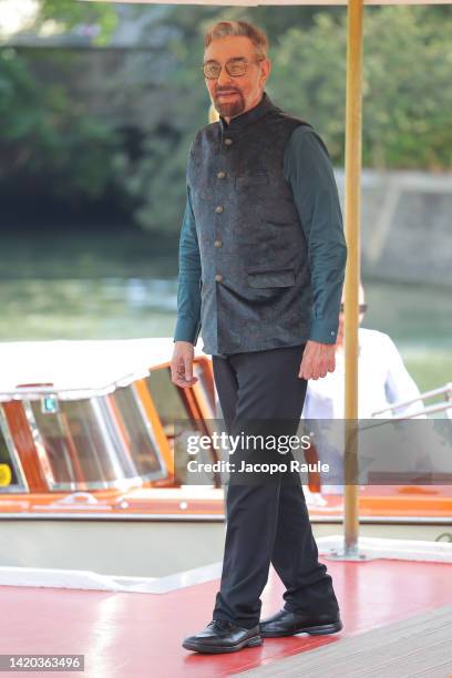 Kabir Bedi arrives at the Hotel Excelsior during the 79th Venice International Film Festival on September 03, 2022 in Venice, Italy.