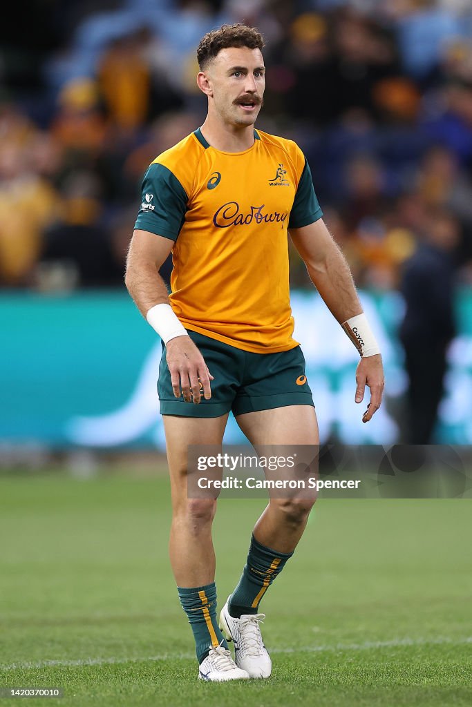 Nic Rouse Rugby Nic White of the Wallabies looks on prior to The Rugby Championship ...