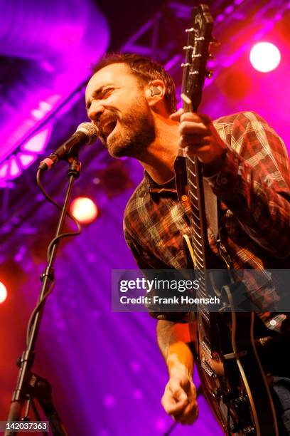 Singer James Mercer of the band The Shins performs live during a concert at the Huxleys on March 28, 2012 in Berlin, Germany.