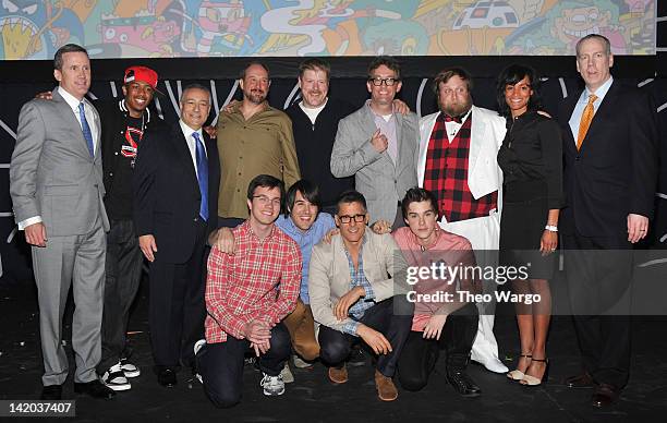 Turner Broadcasting Sales EVP Joe Hogan, Nick Cannon, Cartoon Network President/COO Stuart Snyder, William Salyers, John Dimaggio, Tom Kenny,...