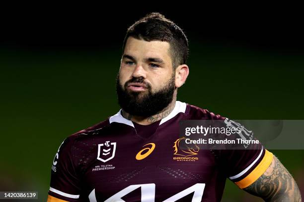 Adam Reynolds of the Broncos reacts at full time during the round 25 NRL match between the St George Illawarra Dragons and the Brisbane Broncos at...