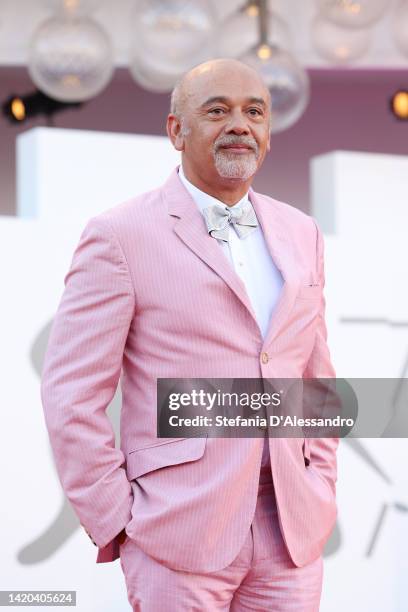 Christian Louboutin attends the "Bones And All" red carpet at the 79th Venice International Film Festival on September 02, 2022 in Venice, Italy.