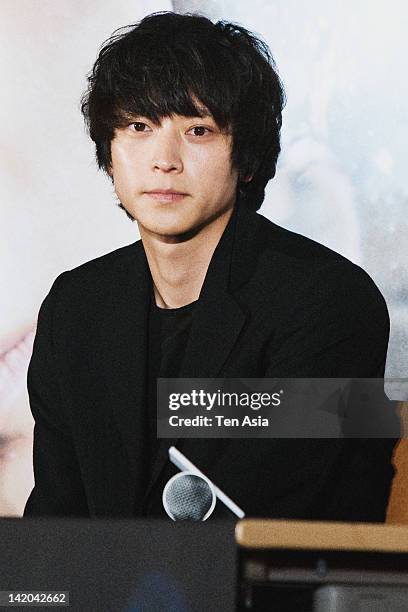 Gang Dong-Won attends the "Cho Neung Ryeok Ja" Press Conference at Megabox on October 18, 2010 in Seoul, South Korea.