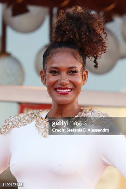 Denny Méndez attends the "Bones And All" red carpet at the 79th Venice International Film Festival on September 02, 2022 in Venice, Italy.