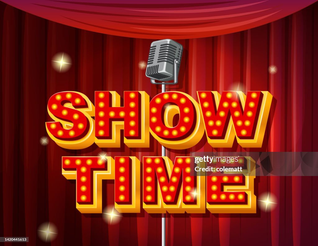 Show Time Logo With Microphone High-Res Vector Graphic - Getty Images