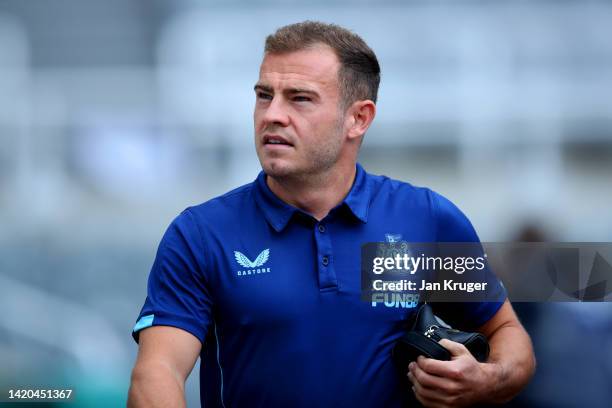 Ryan Fraser of Newcastle United arrives at the stadium prior to the Premier League match between Newcastle United and Crystal Palace at St. James...