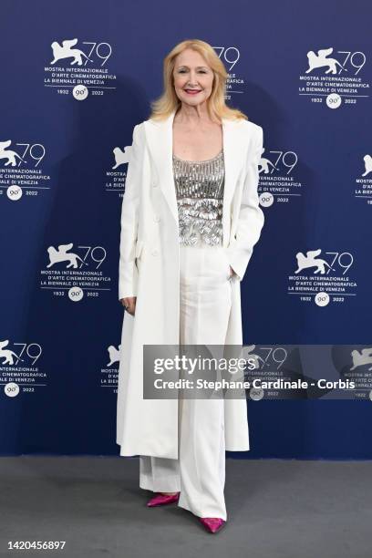 Patricia Clarkson attends the photocall for "Monica" at the 79th Venice International Film Festival on September 03, 2022 in Venice, Italy.