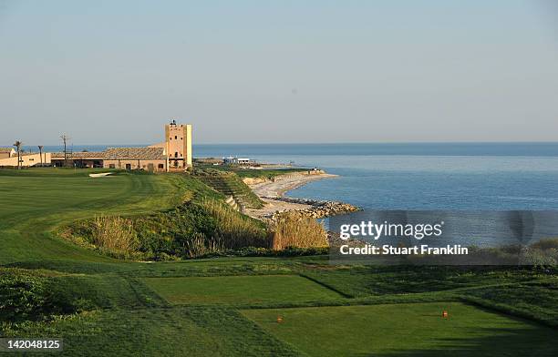 General view of the 18th hole prior to the start of the Sicilian Open at Verdura Golf and Spa Resort on March 28, 2012 in Sciacca, Italy.