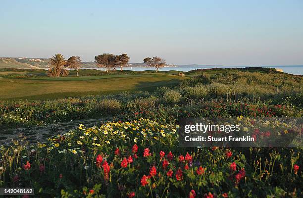 General view of a hole at Sicilian Open at Verdura Golf and Spa Resort prior to the start of the Sicilian Open at Verdura Golf and Spa Resort on...
