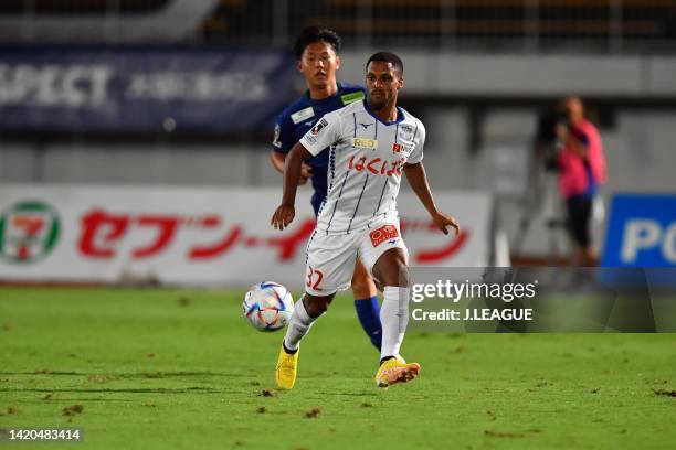 Of Ventforet Kofu in action during the J.LEAGUE Meiji Yasuda J2 34th Sec. Match between Tokushima Vortis and Ventforet Kofu at POCARI SWEAT Stadium...