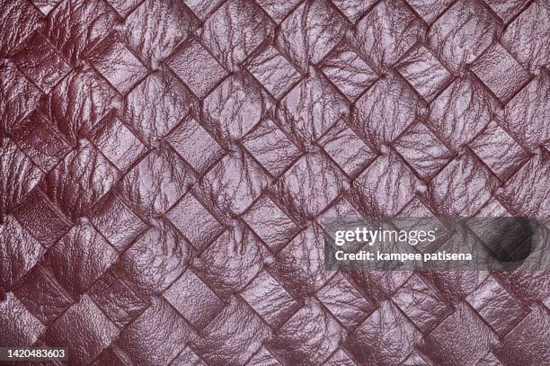 woven leather rattan crisscross grid pattern - wicker mat stock pictures, royalty-free photos & images