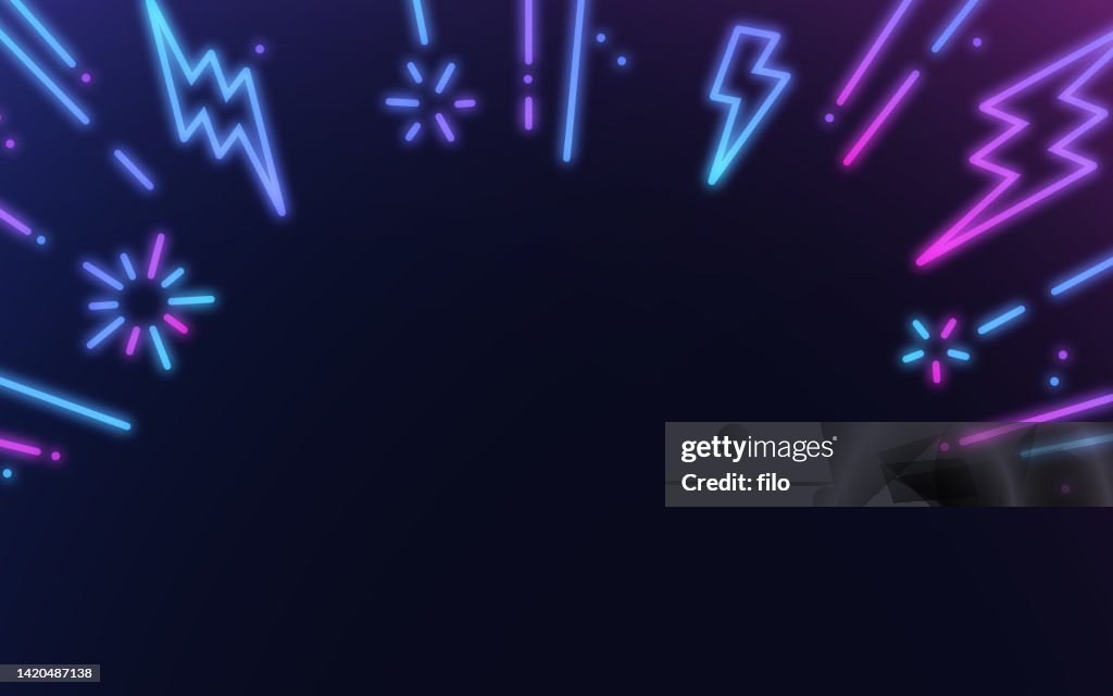 ライトニングボルト興奮ブラスト抽象背景
