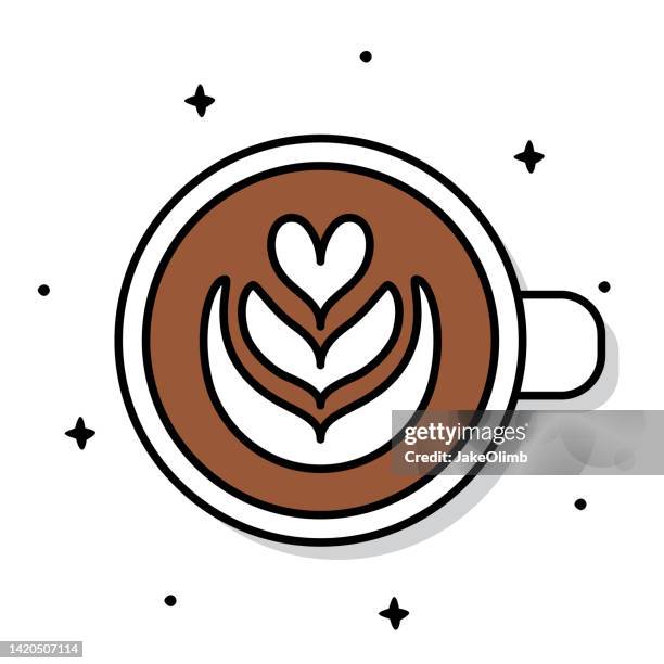 latte doodle 6 - foam stock illustrations
