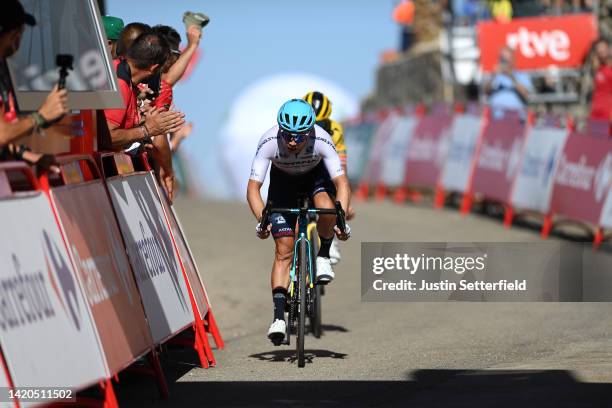 Miguel Ángel López Moreno of Colombia and Team Astana – Qazaqstan crosses the finish line during the 77th Tour of Spain 2022, Stage 14 a 160,3km...