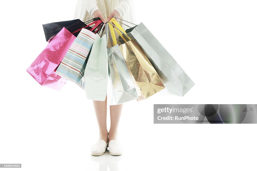 Young woman with shopping bags