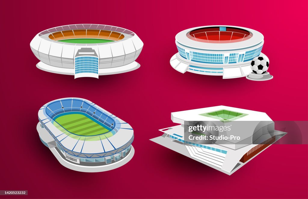 Stadium Graphics Realistic Football Stadium Collection High-Res Vector Graphic - Getty ...