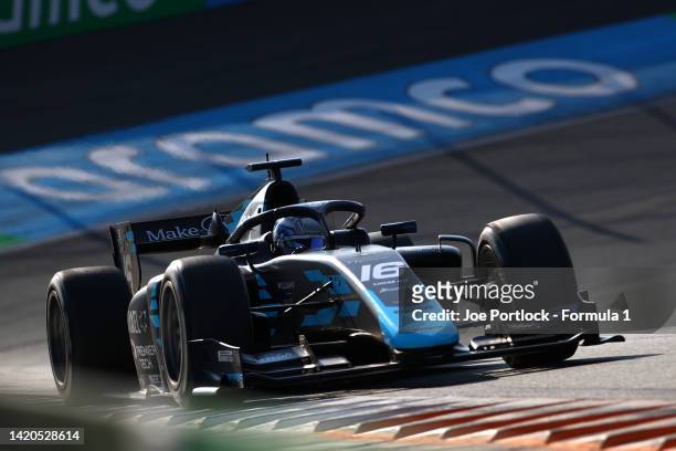 Roy Nissany of Israel and DAMS drives on track during the Round 12:Zandvoort Sprint race of the Formula 2 Championship at Circuit Zandvoort on...