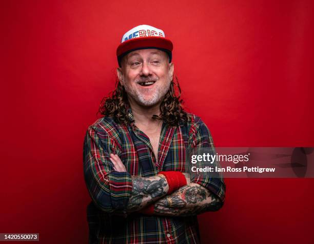 redneck man making funny face - mullet haircut stock pictures, royalty-free photos & images